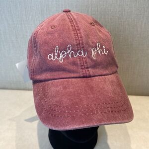 NWT Alphi Phi Hat Ballcap Cap Adjustable Greek Sorority
